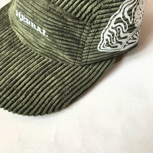 Gorra Five Panels Verde con Blanco